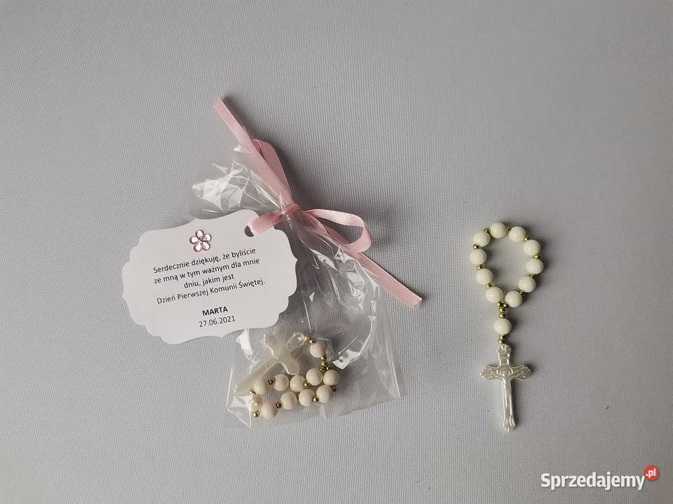 Podziękowania Komunia Dziewczynka Różaniec Ecri Poznań sprzedam