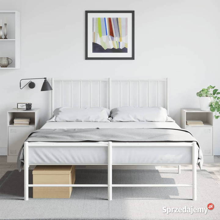 Szafki nocne 2 białe 345x39x62 stal WM841774 Warszawa