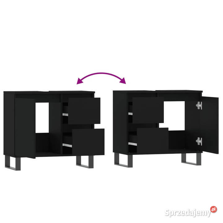 Szafka łazienkowa czarna 65x33x60 materiał Warszawa sprzedam