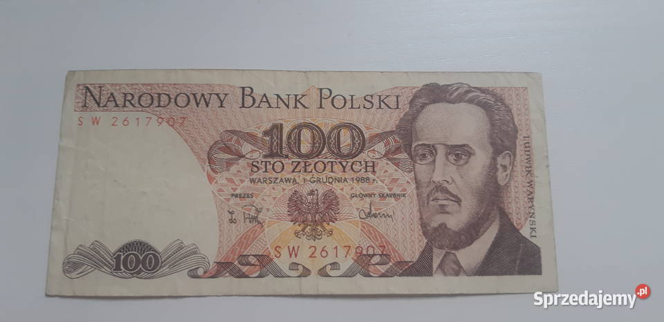 100 zł SW 1988 Ludwik Waryński