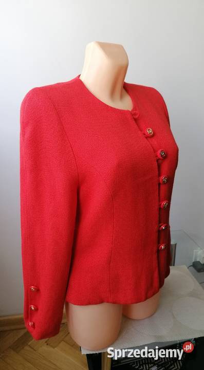 ELEGANCKA CZERWONA MARYNARKA ŻAKIET KUMIR42XL Łódź