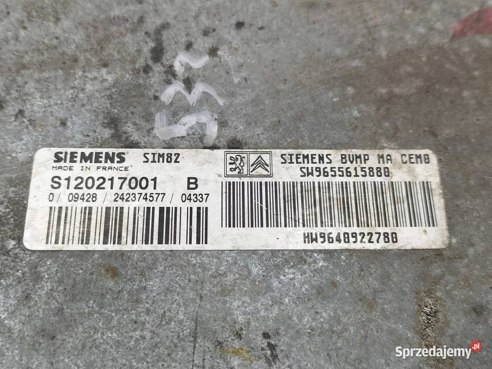 STEROWNIK SILNIKA 9655615880 9640922780 18 B