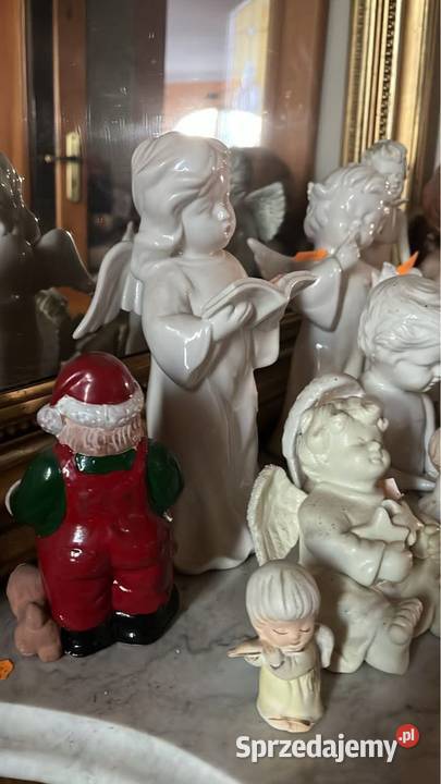 Figurka Mikołaja z pieskiem 45 Wys 12 Podstawa o pomorskie Gdańsk