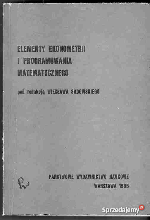 2023 ELEMENTY EKONOMETRII I PROGRAMOWANIA MATEMA małopolskie