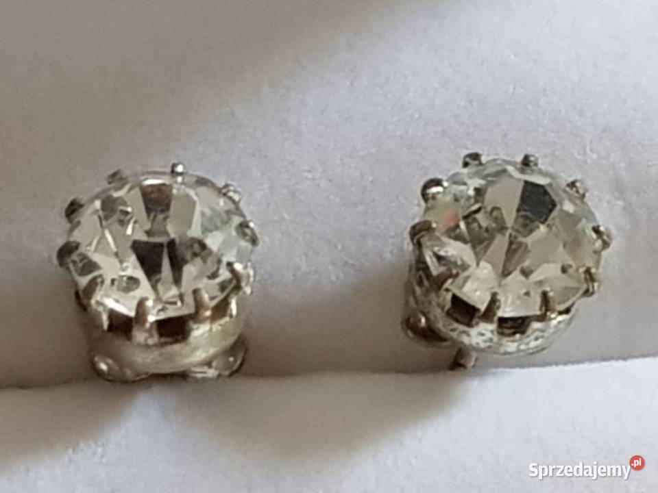srebrne kolczyki ozdoba biżuteria cyrkonie Kielce