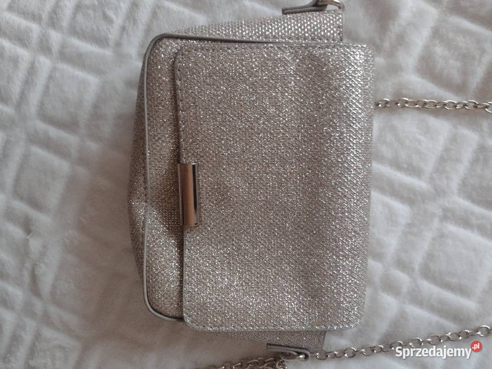 Złota torebka listonoszka brokatowa z Londynu Kraków