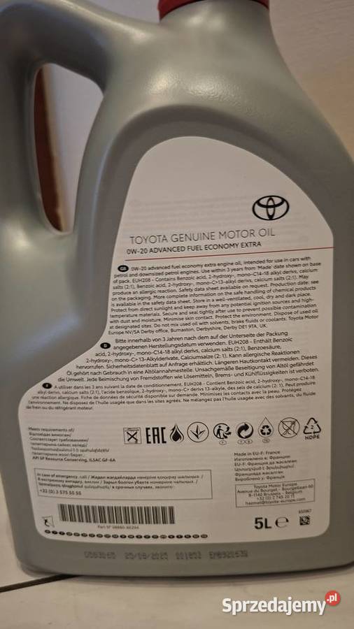 Olej silnikowy Toyota advanced fuel economy 0w20 Oleje silnikowe dolnośląskie Wrocław