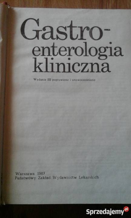 Gastroenterologia kliniczna Stanisław Konturek Gliwice sprzedam