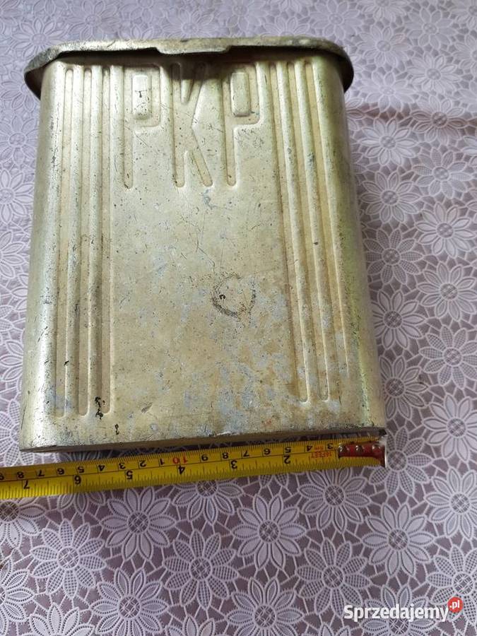 AluminiumPKPPiękna duża zabytkowa popielniczka z Barlinek