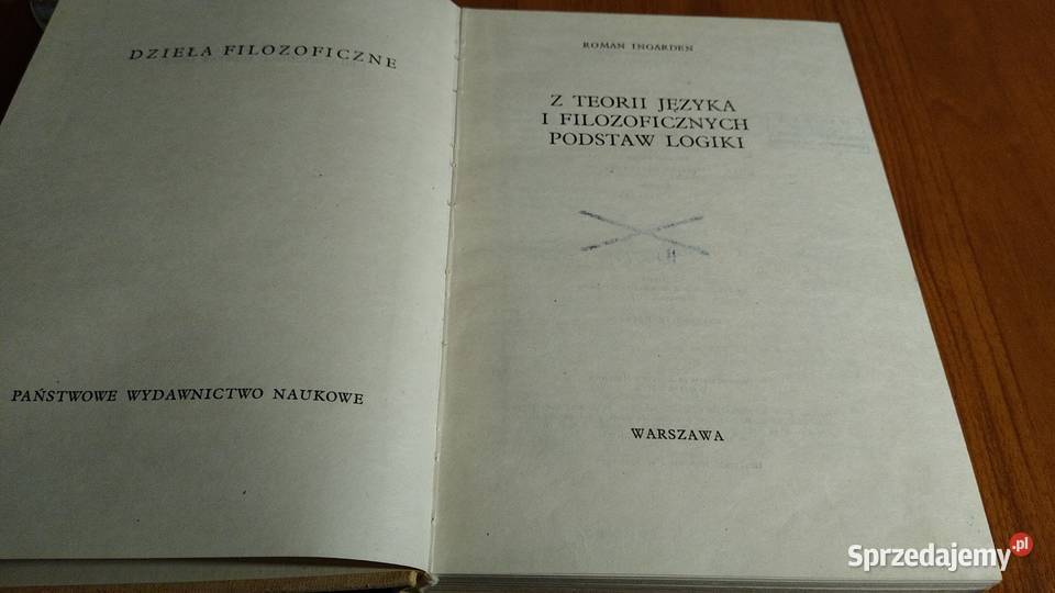 Z teorii języka i filozoficznych podstaw logiki Gdańsk sprzedam