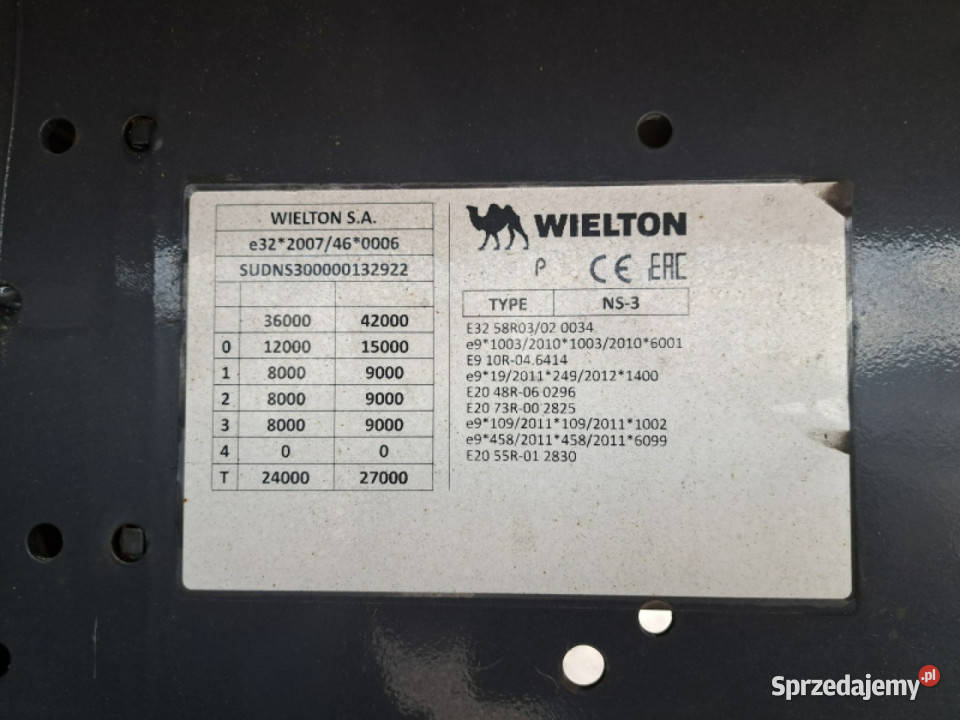 firana Wielton Rok produkcji 2022 Komorniki