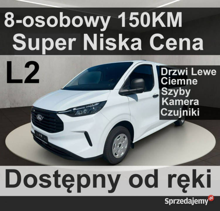 Ford Transit Custom 8osobowy Drzwi Lewe Kamera ogranicznik prędkości Szczecinek