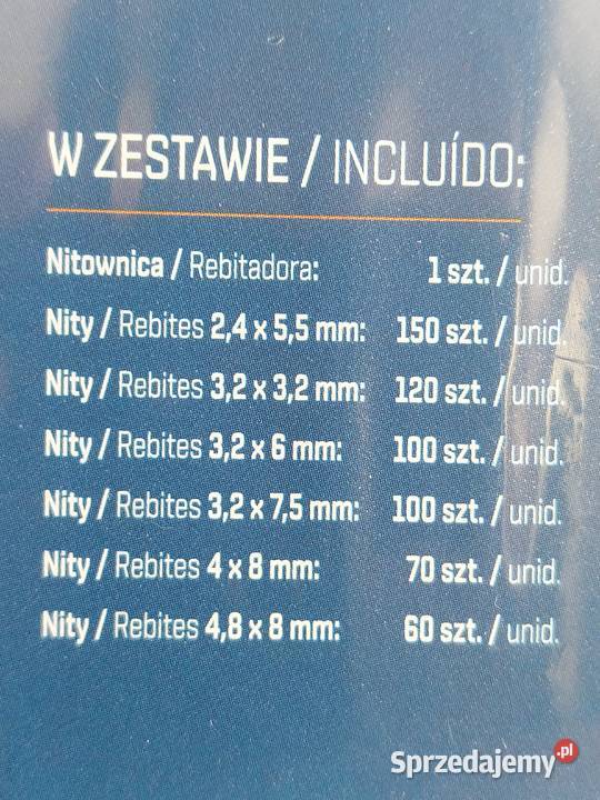NAJTANIEJ Nitownica Ręczna 600 Nitów Etui