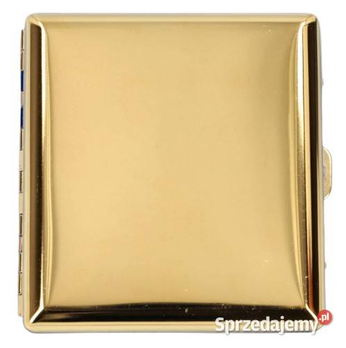 Złota Metalowa Papierośnica Klasyczna Z Ostrowy nad Okszą