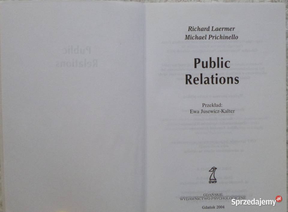 Public relations Richard Laermer Michael Rok wydania 2004 Warszawa sprzedam