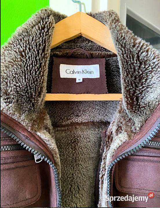 Kurtka Skórzana KultowejMarkowej Firmy Calvin Calvin Klein Poraj