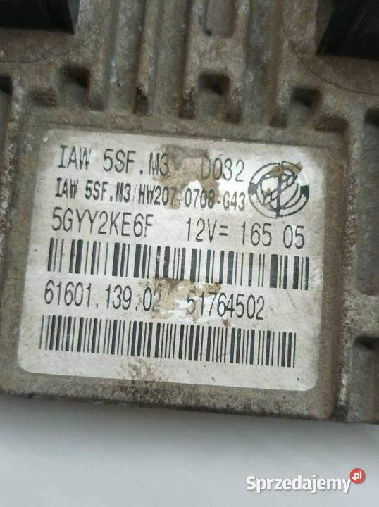 STEROWNIK SILNIKA 51764502 IAW5SFM3 14 B 77 Fiat