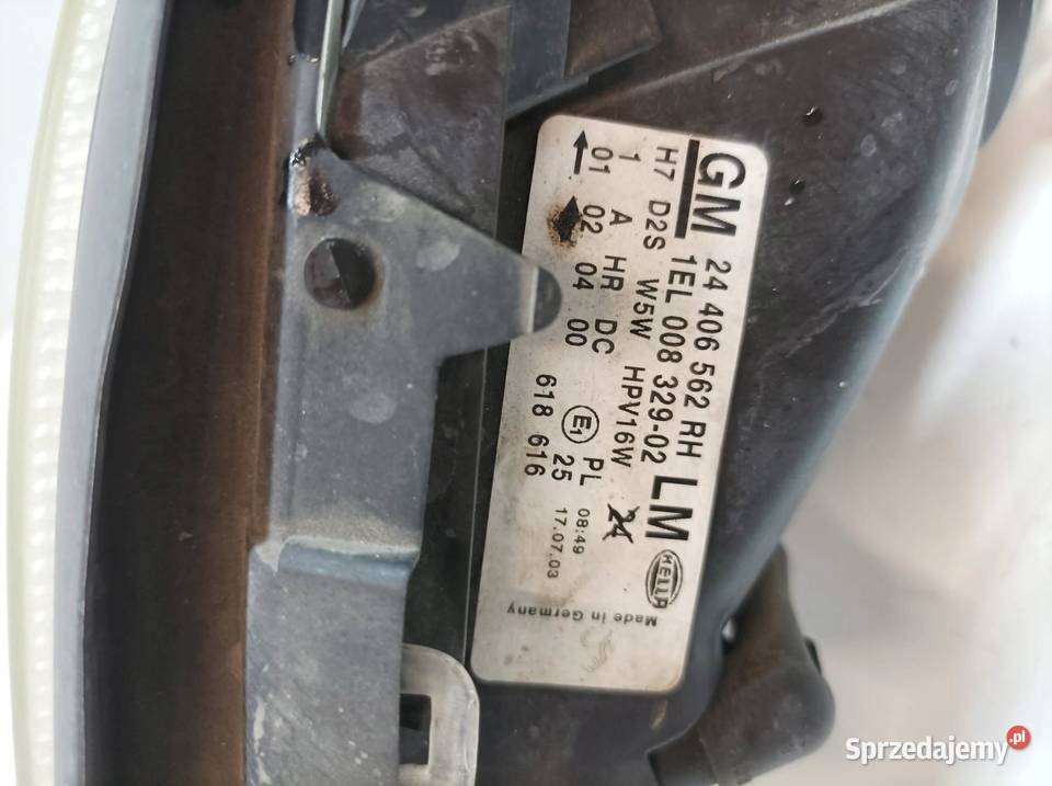 LAMPA PRZÓD PRAWA XENON EU 24406562RH Opel Astra