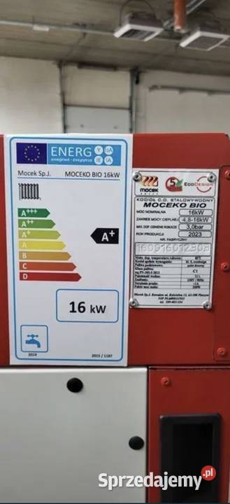 Kocioł na pellet drewno Moceko 16kW piec na Poznań