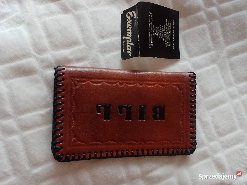 Real LeatherBrązowy Skórzany portfel z Londynu Kraków