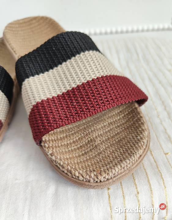 Klapki Esmara plecione espadryle paski 39 boho inna Szczecin
