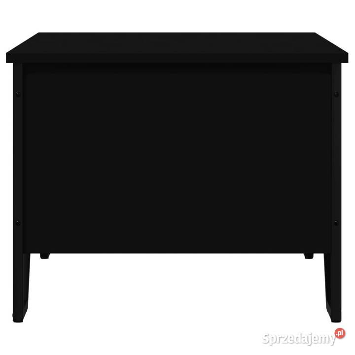 Stolik kawowy czarny 100x51x40 materiał