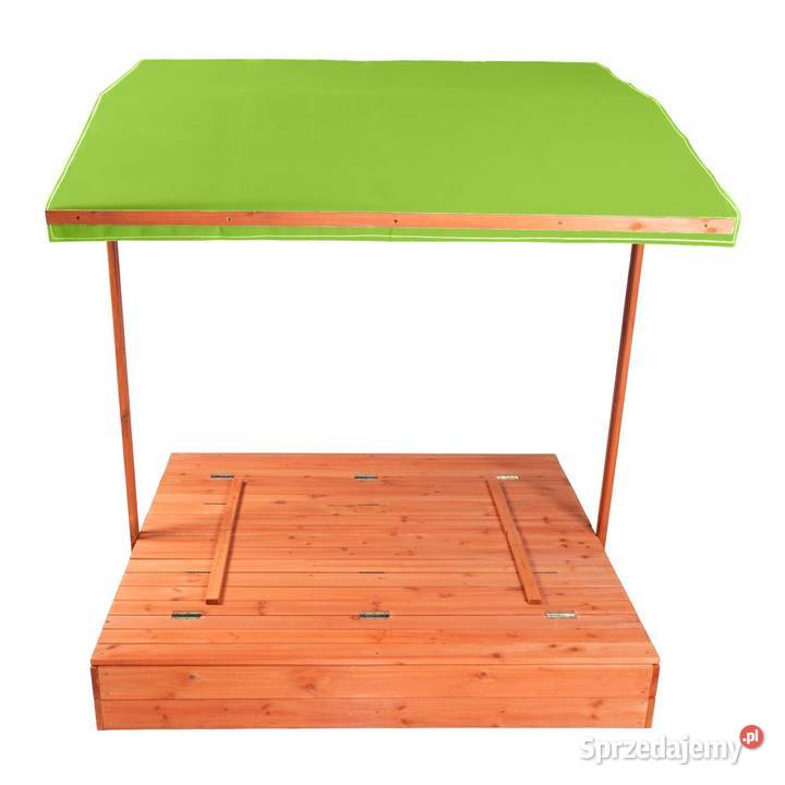 Drewniana piaskownica ogrodowa z daszkiem Poznań