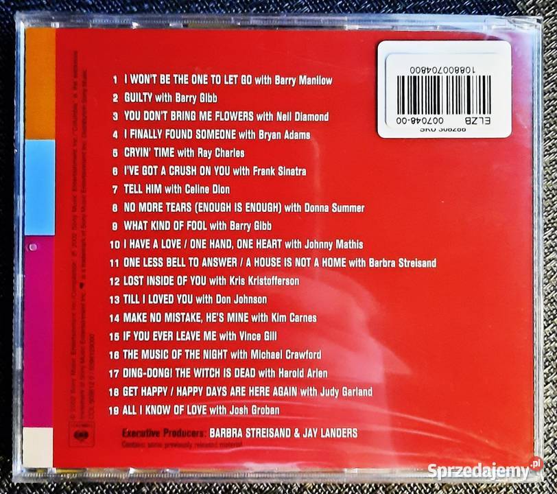 Wspaniały Album CD Barbra Streisand i Gwiazdy pop Katowice