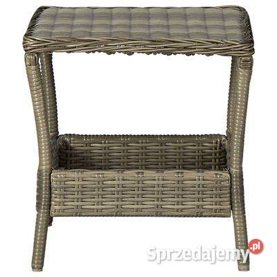 vidaXL Stolik ogrodowy brązowy 45x45x465 mazowieckie Warszawa