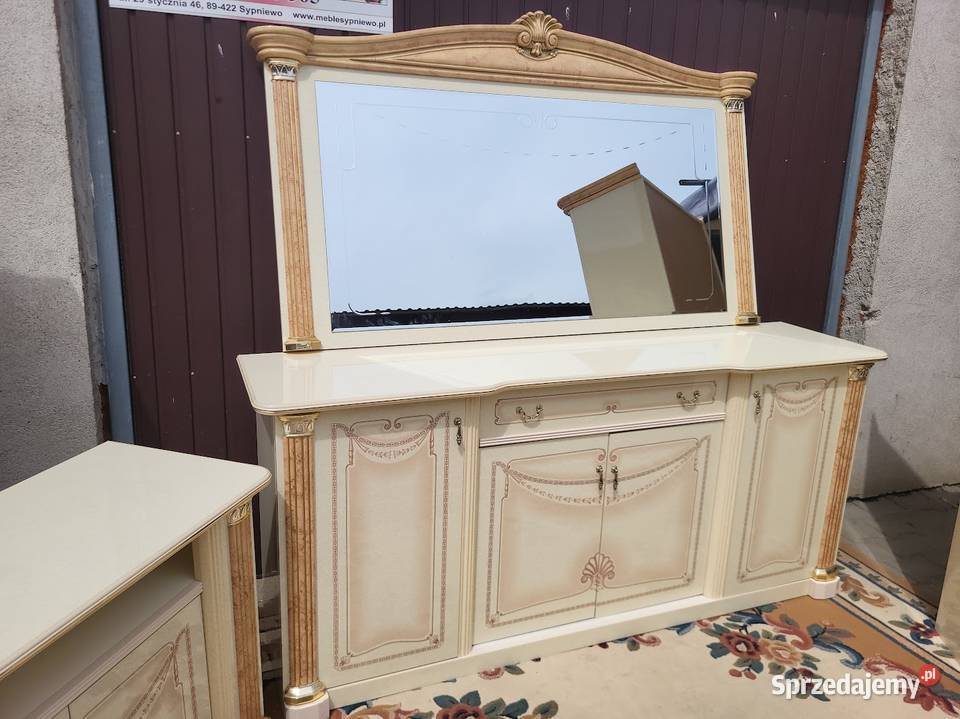 Komplet mebli włoskich komoda witryna lustro Sypniewo