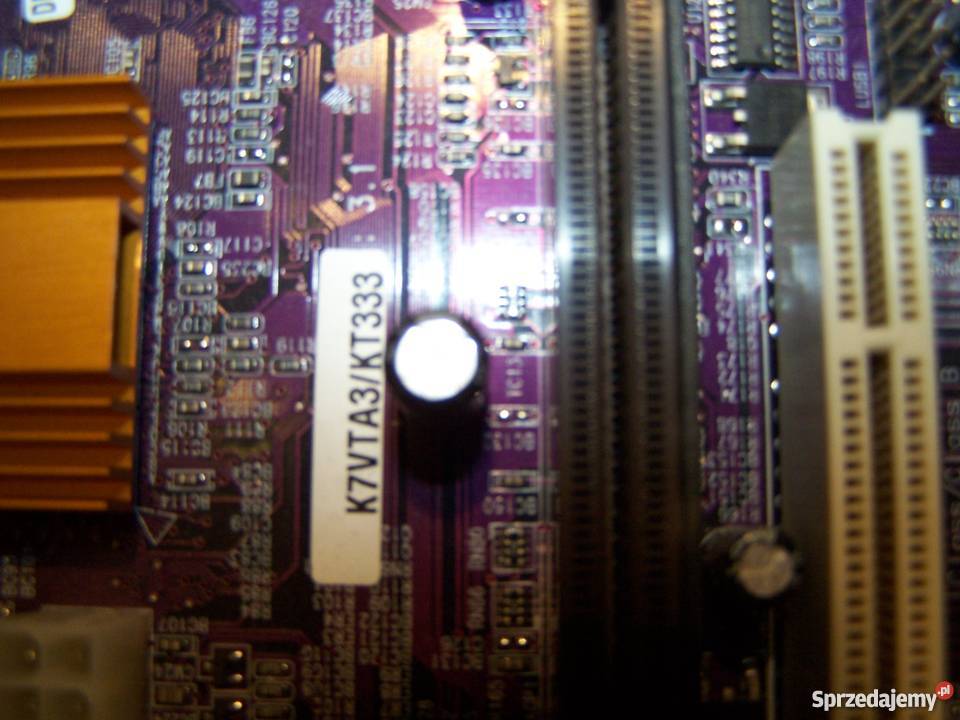 Płyta główna K7VTA3KT333 Socket 462procesor AMD Maks. Ilość pamięci 3 Zubrzyca Górna sprzedam