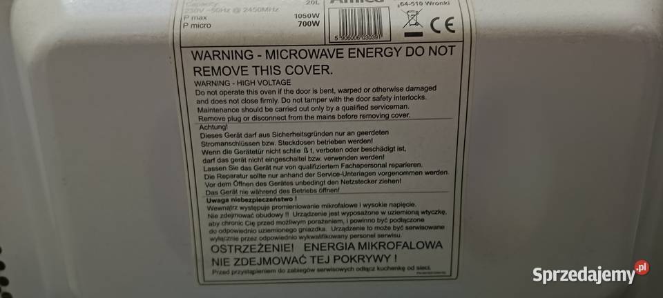 Mikrofalówka Amica Pozostałe Jastrzębie-Zdrój