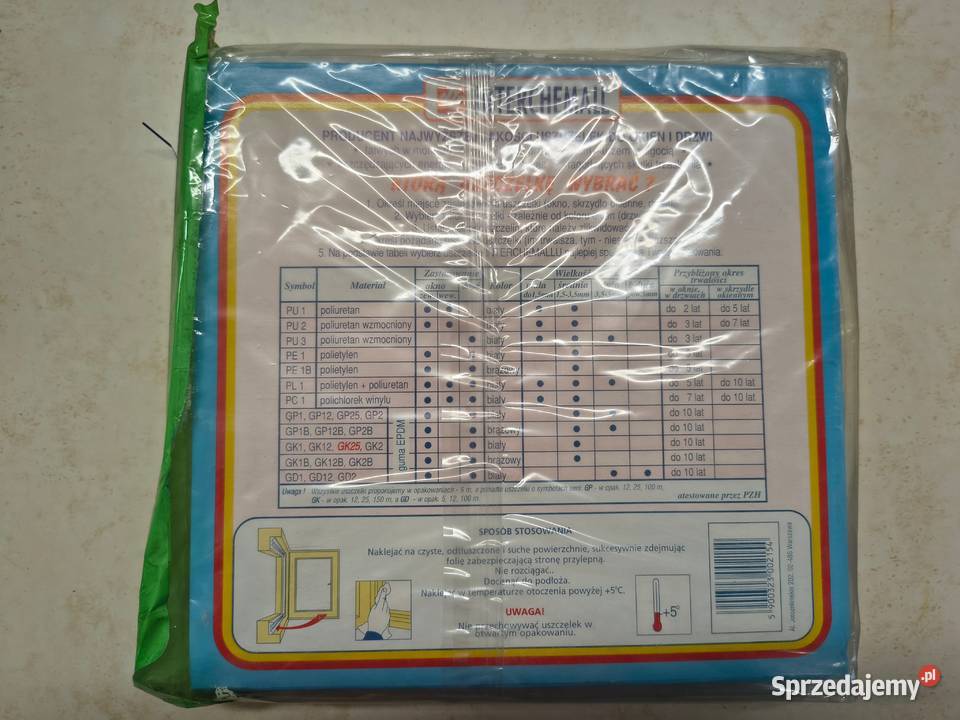 uszczelka samoprzylepna do okien z pianki Oblęgór