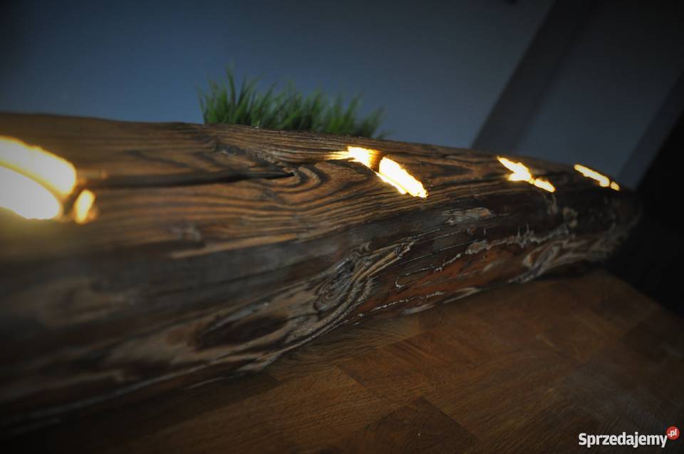 Lampa wisząca z belki drewnianej LOFT Wemadeit sprzedam