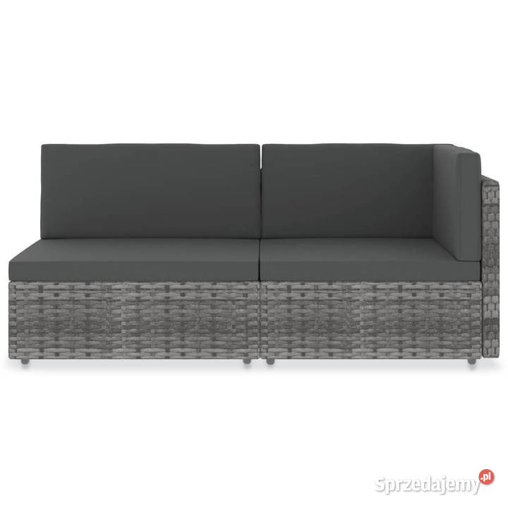 Sofa modułowa 2osobowa rattan PE szara WM49524 Krzesła ogrodowe Warszawa sprzedam