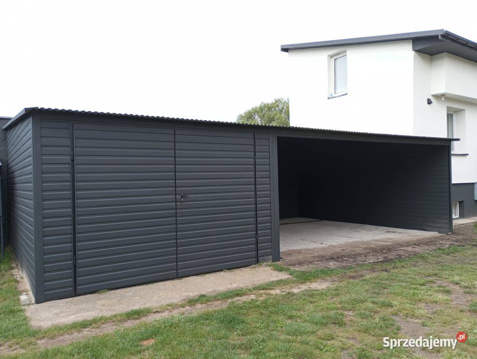 Garaż blaszany z wiatą zadzwoń wycenę Sprzedaż podkarpackie Tarnobrzeg