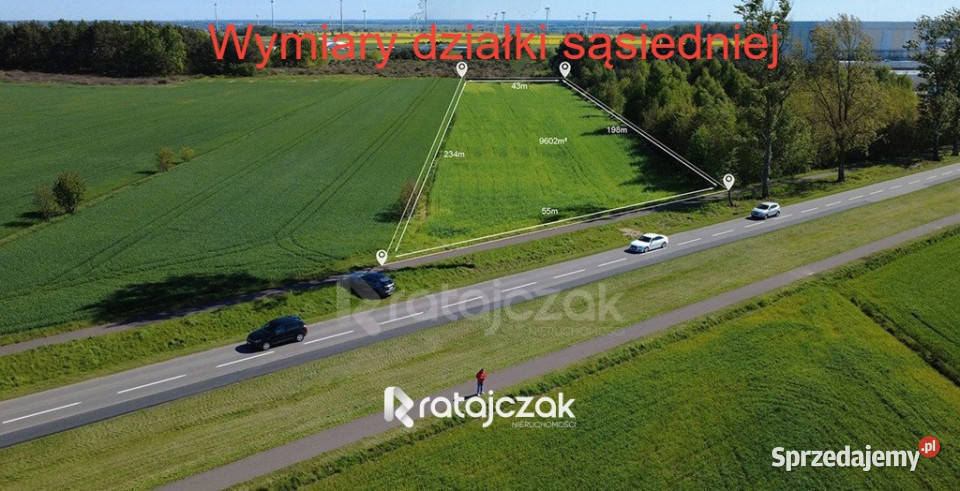 sprzedaży gruntu 9632m2 Łebcz Dr Augusta prąd sprzedam