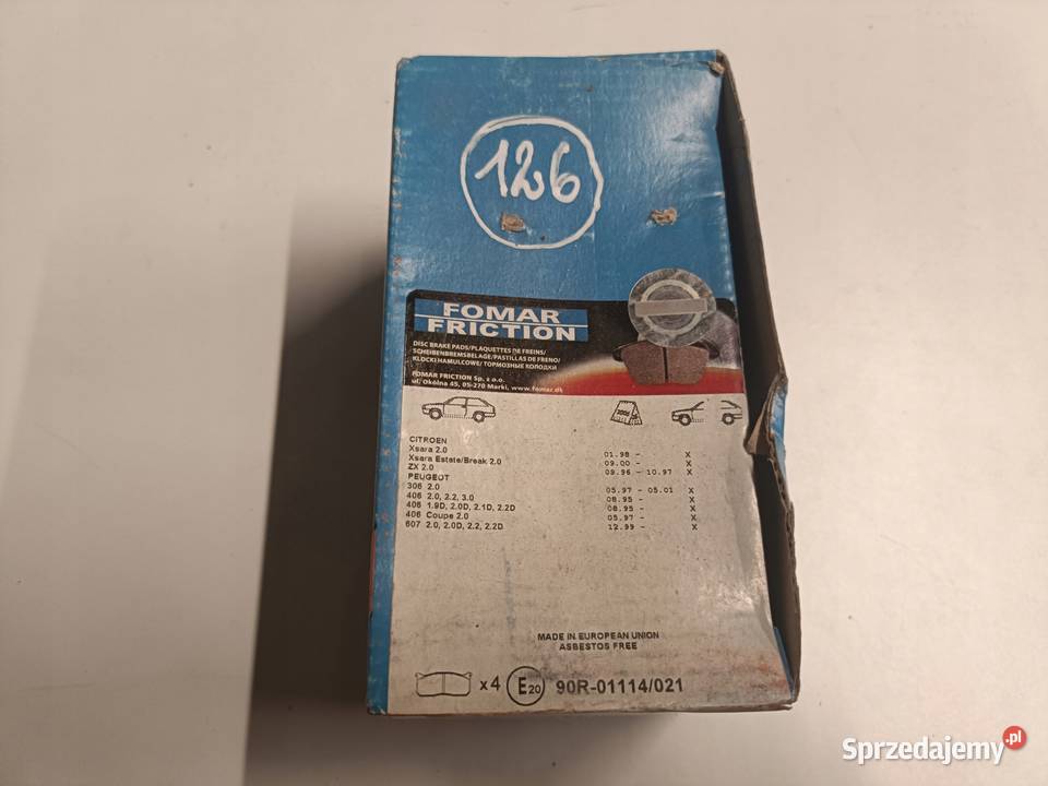 Citroen Xsara Zx Peugeot 306 406 PRZEDNIE KLOCKI Chełm