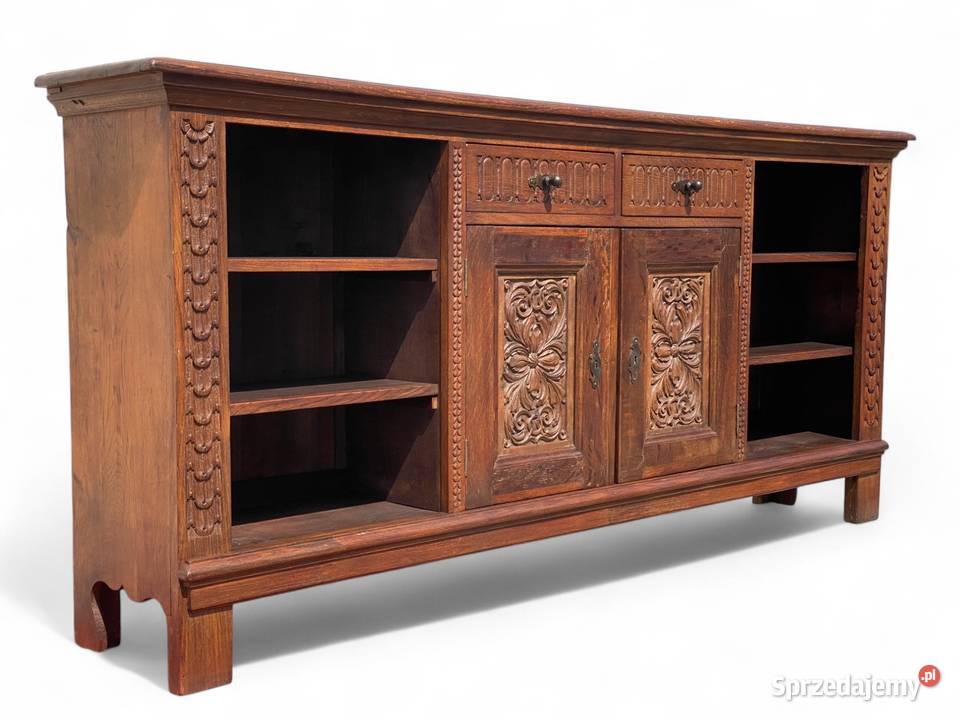 Rustykalna konsola szafka komoda dębowa lite Gryfice