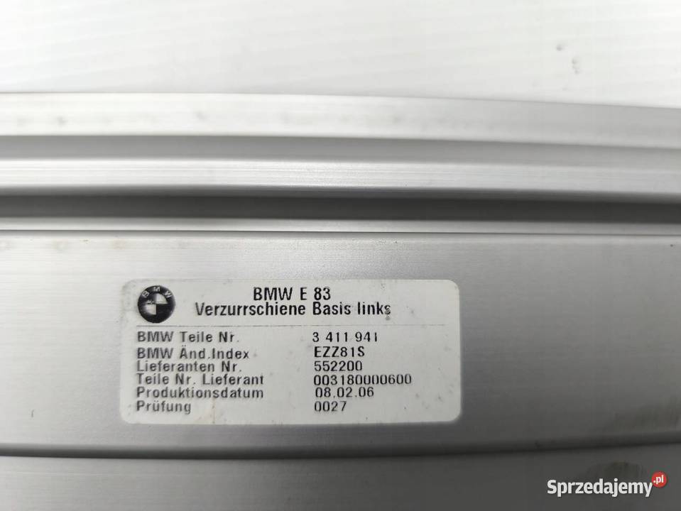 LISTWY SZYNY KOMPLET BMW X3 E83 20D 150 3411942