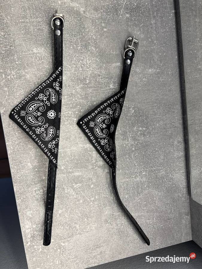 Obroża z bandaną chustką czarna 2 sztuki Jasło sprzedam