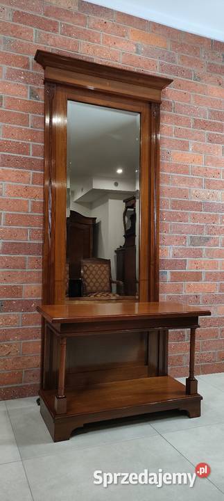 Piękne lustro z konsolą secesyjne Łagów