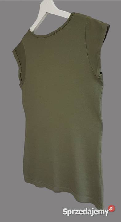 Damska bluzka bawełniana zielona z krótkim Bluzki i koszule małopolskie Chrzanów