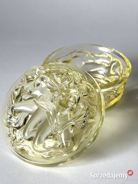 Stare cytrynowe puzderko Bohemia Czechosłowacja Warszawa