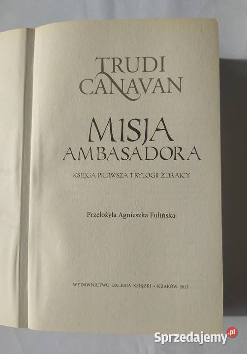 MISJA AMBASADORA Trudi Canavan księga 1 Proza i poezja Hajnówka