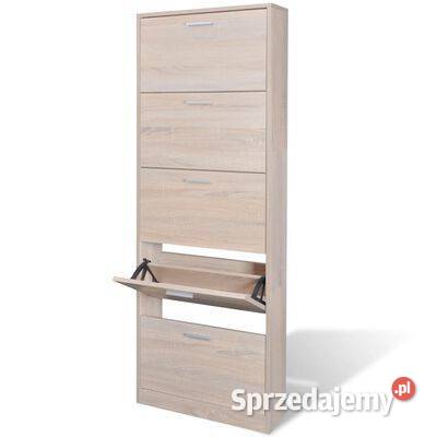 vidaXL Biała drewniana szafka na buty w kolorze Na buty Warszawa