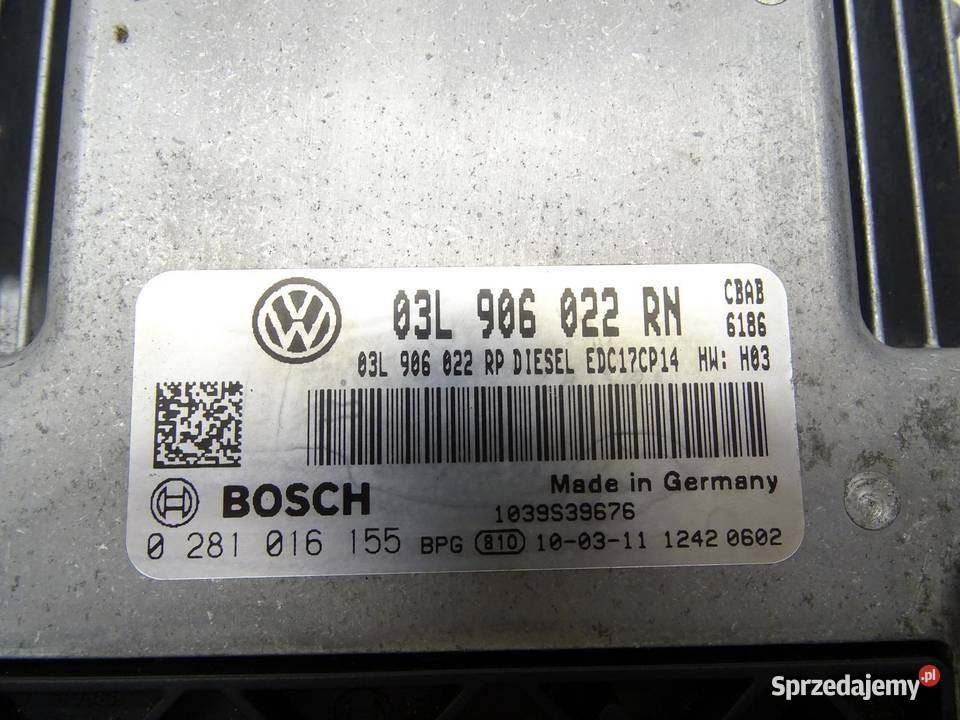 STEROWNIK KOMPUTER SILNIKA 03L906022RN 20 TDI VW sprzedam