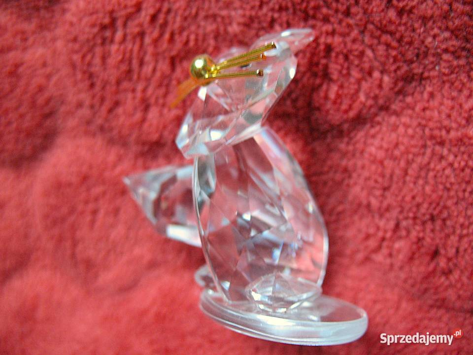Kot szkło szlifowane kryształowe figurka 45 x 4 mazowieckie Siedlce