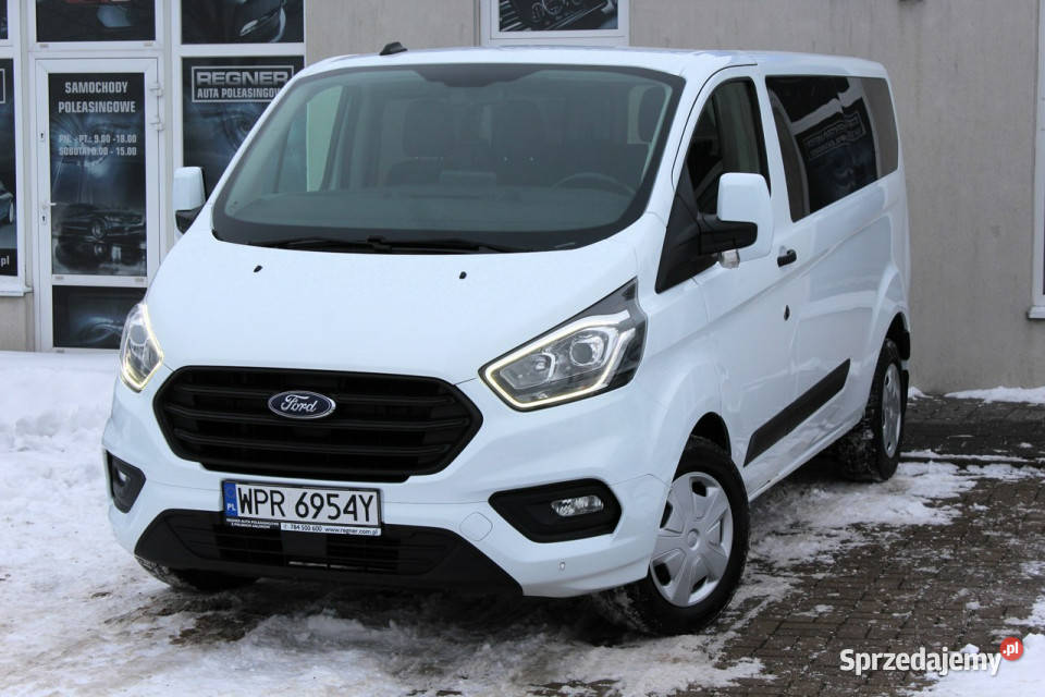 Ford Transit Custom Długi 9osobowy 130 SalonPL wielofunkcyjna kierownica Sokołów