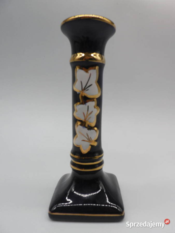 Stylowy Świecznik Vintage CZ COLLECTION Kobalt Porcelana i szkło Porcelana i szkło Raszków